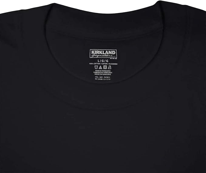 Kirkland Signature Men’s Crew Neck T-Shirts 6-Pack | Soft Cotton | Classic Fit | Everyday Comfort