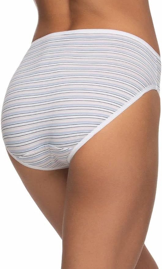 Felina Women’s Hi-Cut Cotton Stretch Panties (8-Pack) - Size S Multicolor