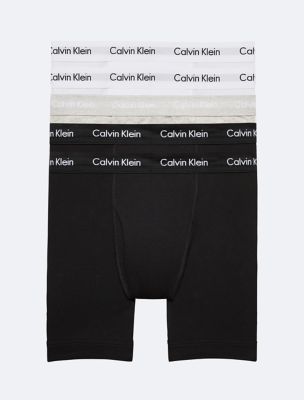 Calvin Klein Men's Black Cotton Boxer Briefs, 3-Pack