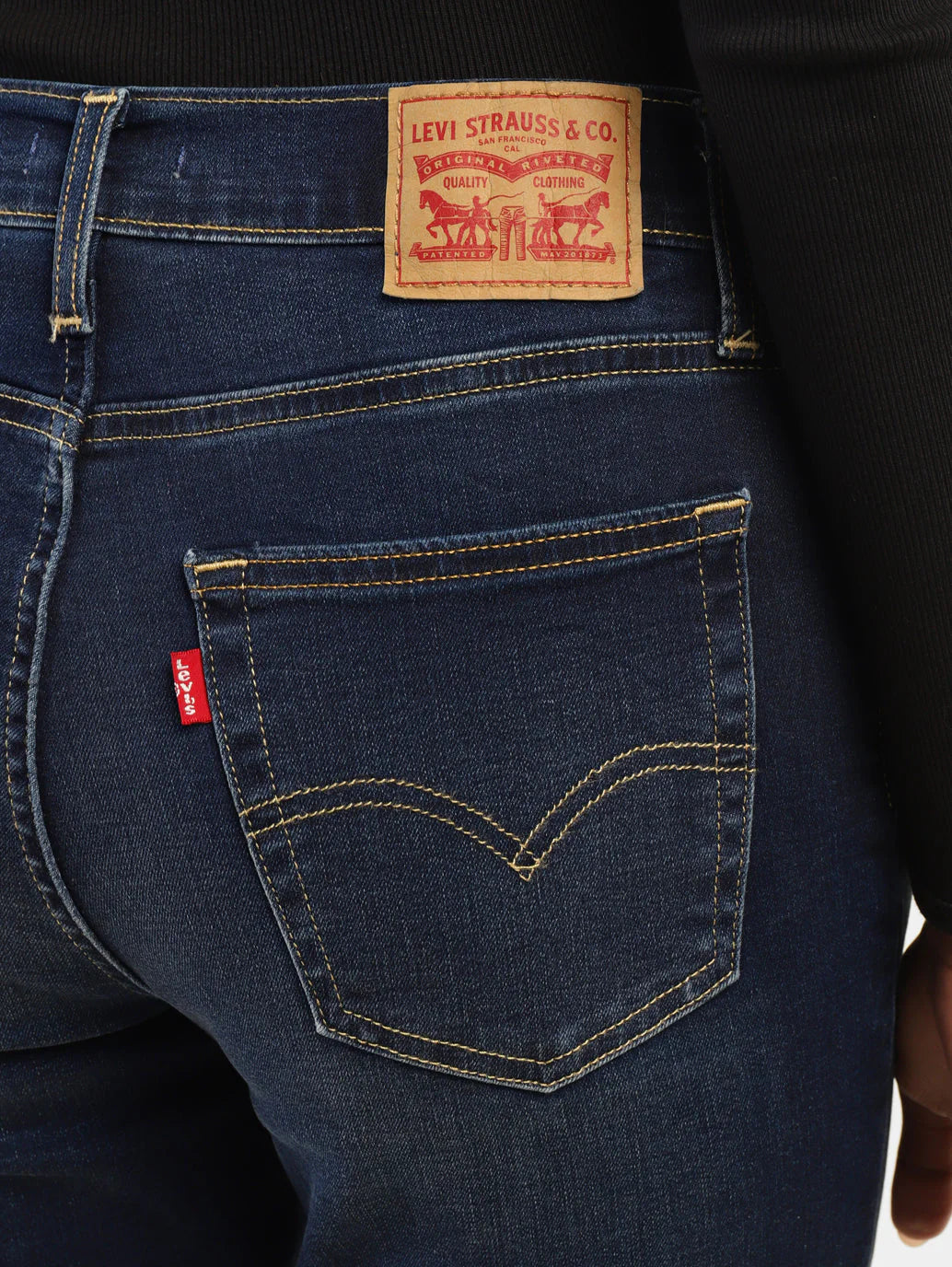 Levi's Women's High-Rise 724 Straight Fit Jeans - Dark Wash