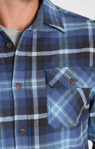 Jachs NY Men's Brawny Flannel & Thermal 2-Pack Shirt Long Sleeve