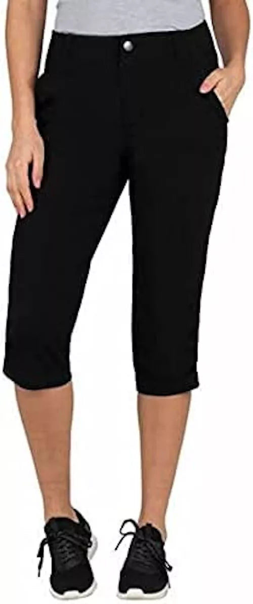 Khombu Women's Green Capri Pants, Lightweight Hiking Trek Pants, Size M