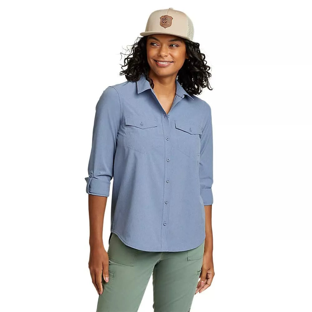 Eddie Bauer Women's Departure Button-Up Long Sleeve Shirt