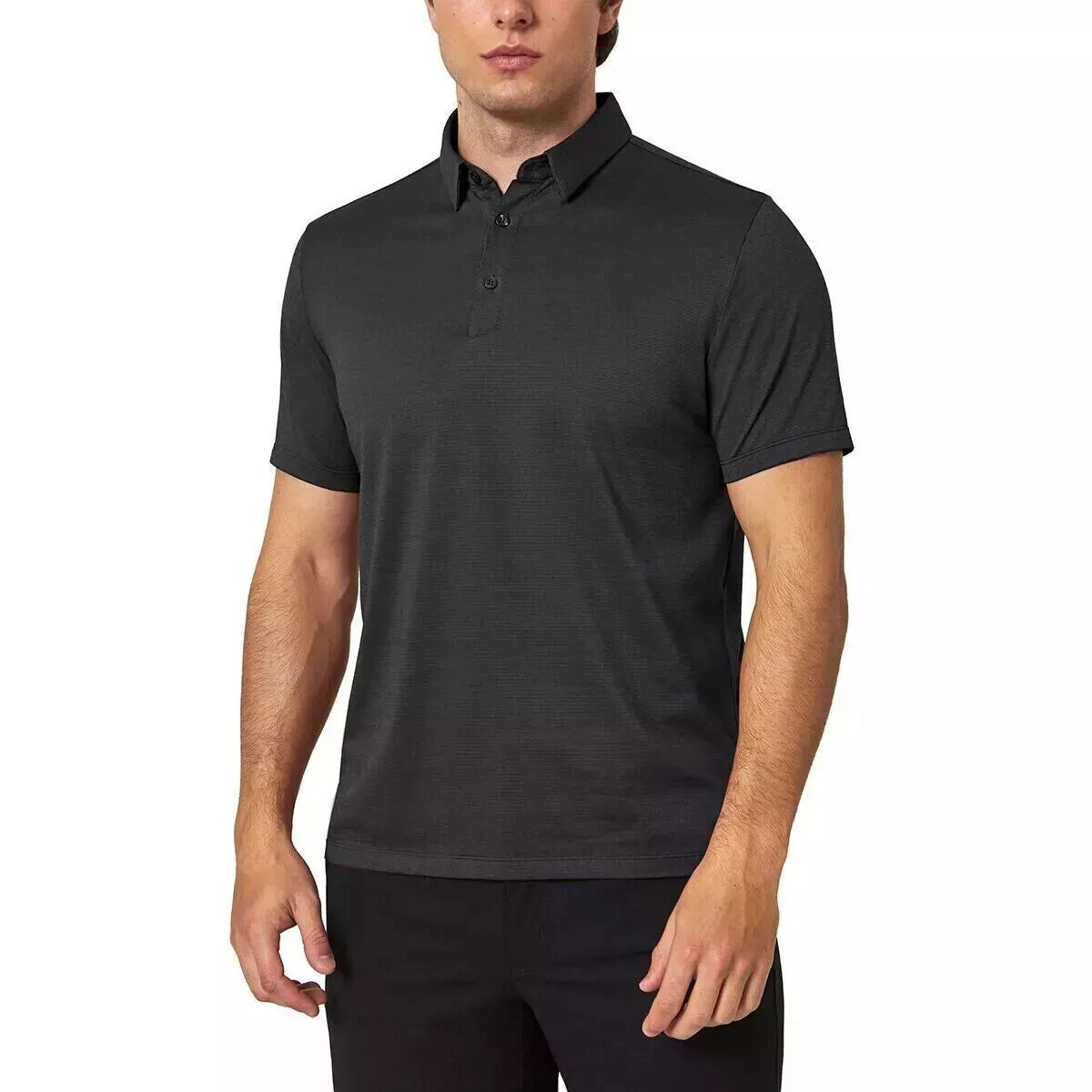 Men's Short Sleeve Checkered Shirt - Slim Fit Button-Down, Cotton Blend, Casual & Business Ready