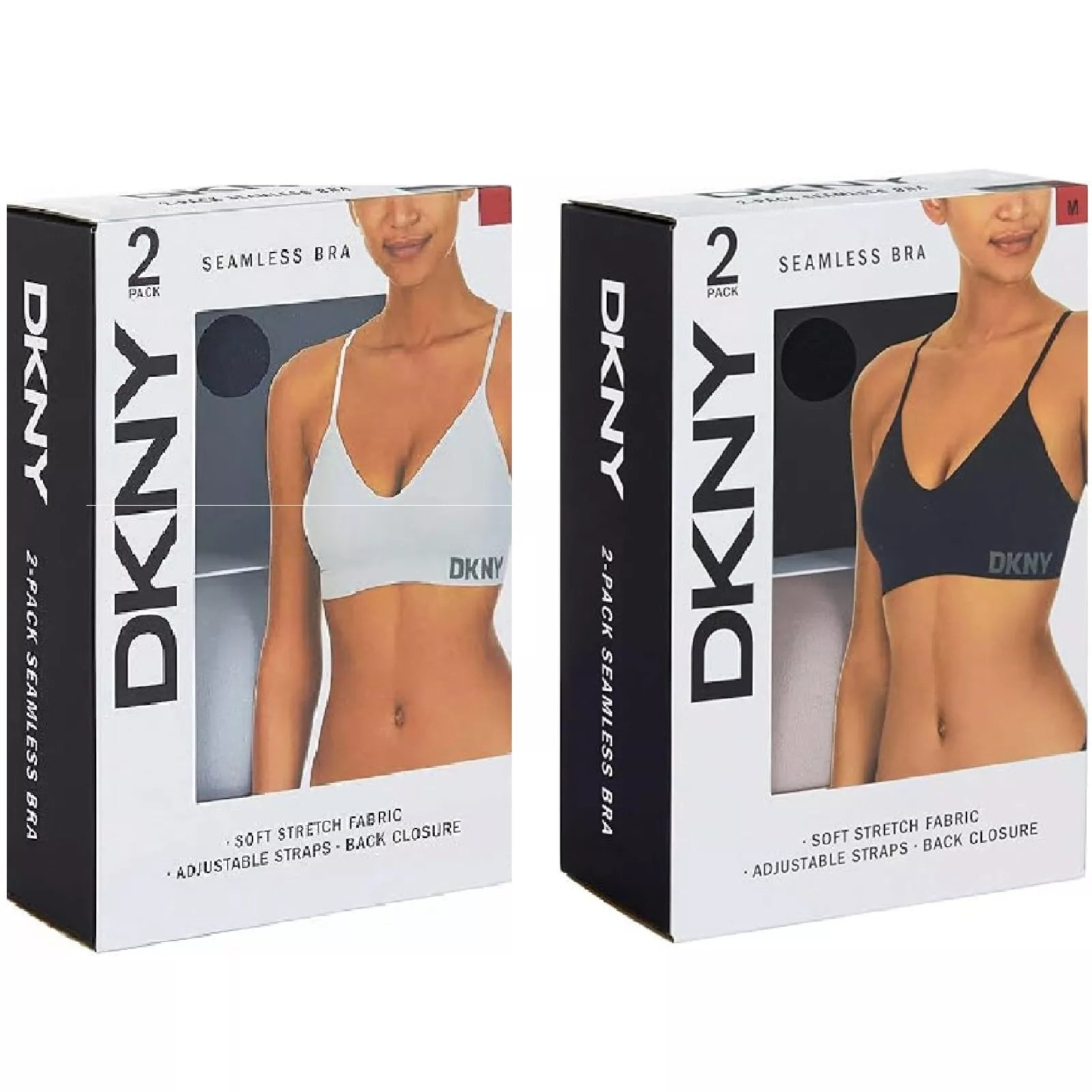 DKNY Ladies' 2 Pack Seamless Bra Set | Comfortable Bralette