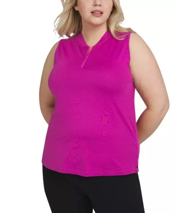 Lands' End Ladies' Active Quarter Zip Sleeveless Polo Tops – Breathable, Lightweight & Comfortable