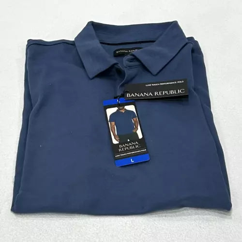 Banana Republic Men's Performance Polo Shirt - Moisture-Wicking Short Sleeve Polo -