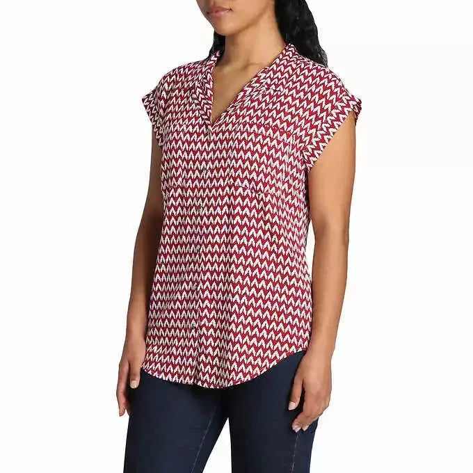 JACHS Girlfriend Women’s Printed Short Sleeve Blouse