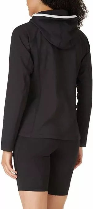 FILA Ladies' Funnel Neck Black Training Hoodie - Stylish Activewear for Women