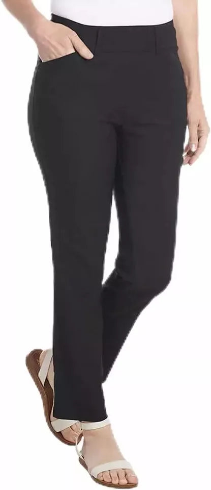 Hilary Radley Women’s Mid-Rise Stretch Pull-On Ankle Pant – Comfortable & Stylish Everyday Wear