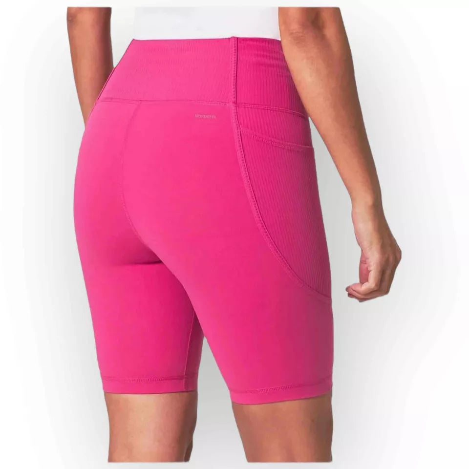 Mondetta Women's High Waist Biker Ribbed Shorts
