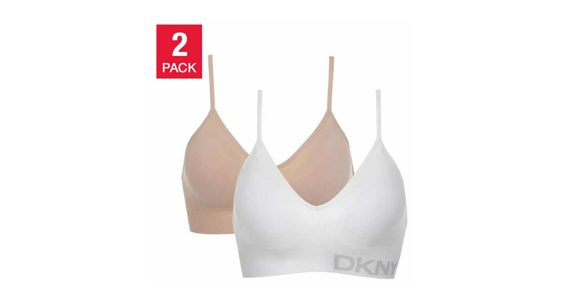 DKNY Ladies' 2 Pack Seamless Bra Set | Comfortable Bralette