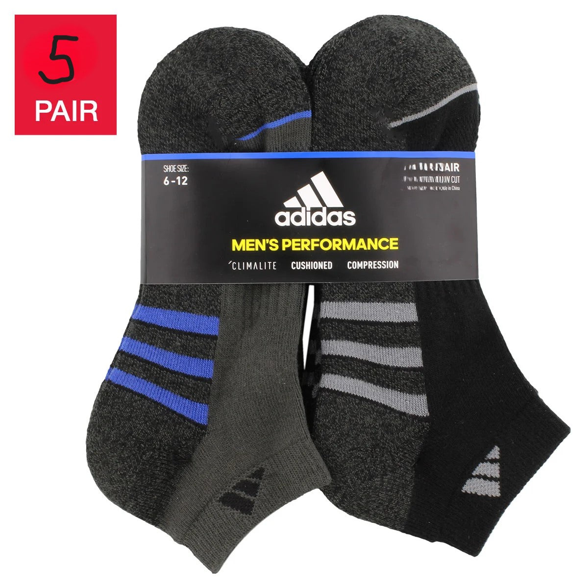 Adidas Men's Low Cut Sock, 5-pair