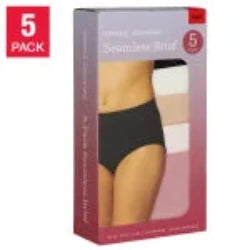 Carole Hochman Ladies' Seamless Briefs 5-Pack – Comfortable, Breathable, Everyday Underwear