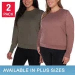 Lukka Lux Ladies' Long Sleeve Active Top – 2-Pack for Ultimate Comfort and Style