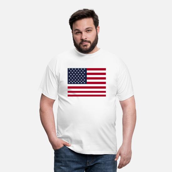 Americana Men's Tee Shirt | White Crew Neck T-Shirt | Classic Casual Top