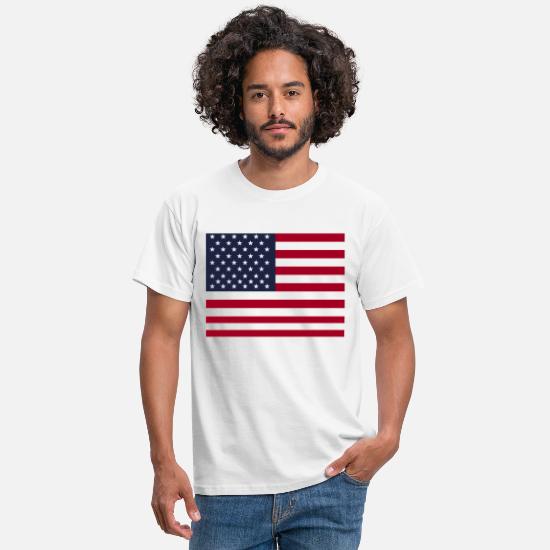 Americana Men's Tee Shirt | White Crew Neck T-Shirt | Classic Casual Top