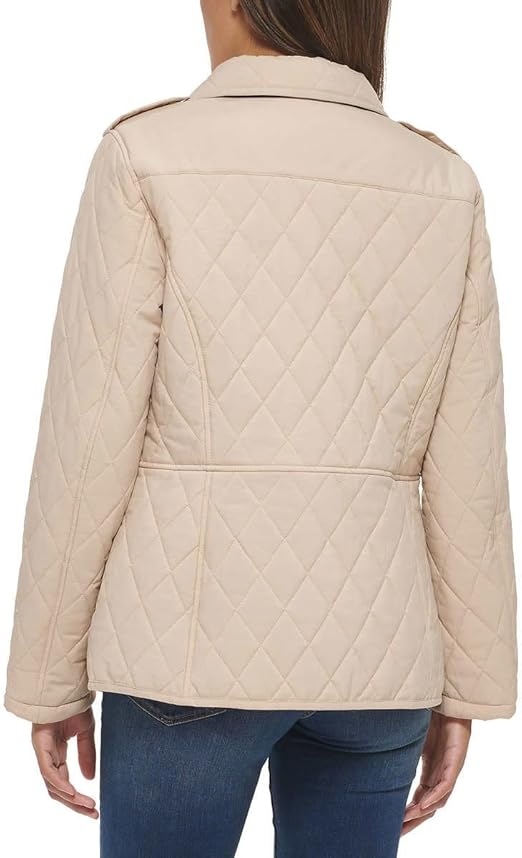 Tommy Hilfiger Women’s Quilted Long Sleeve Jacket - Solid Construction