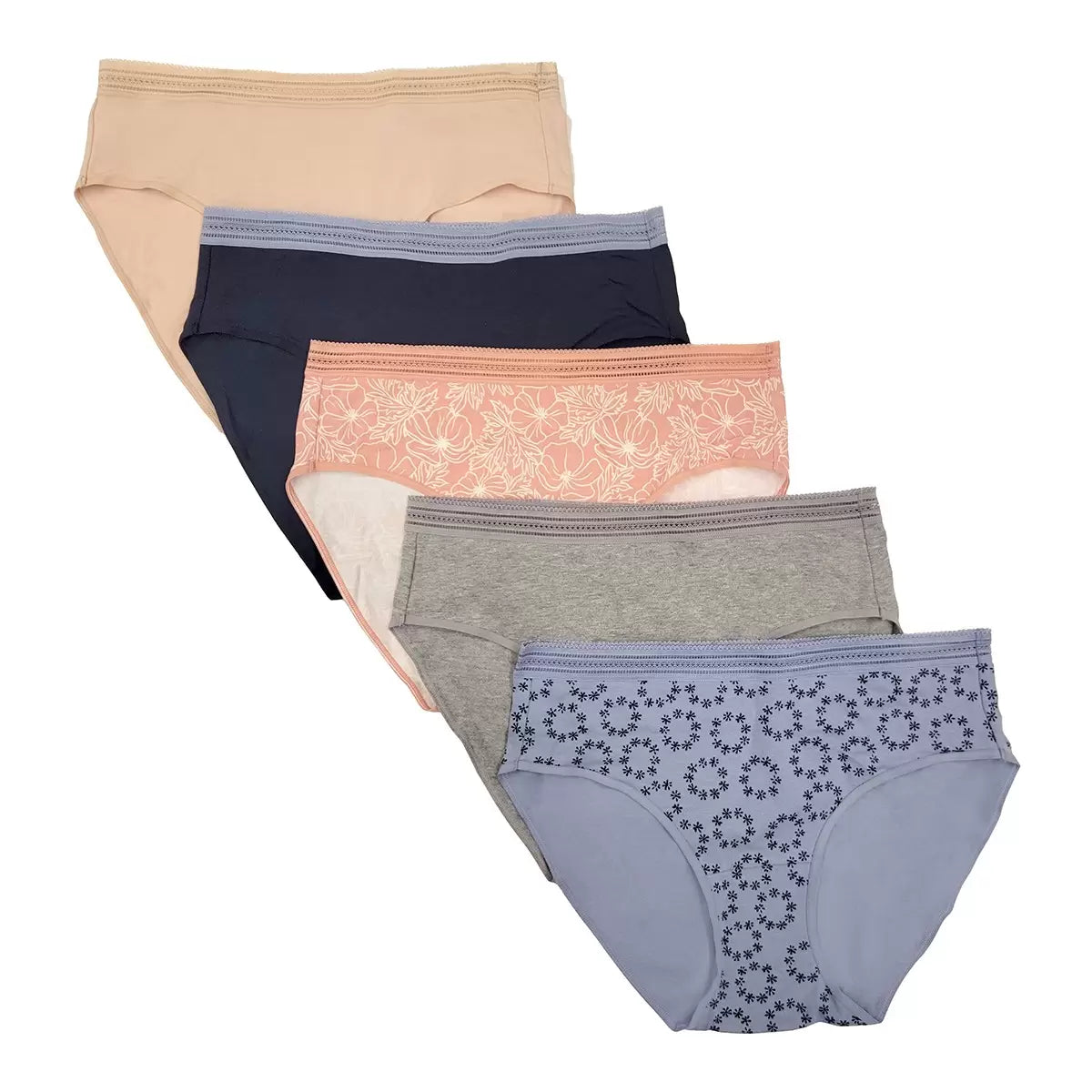 Lucky Brand Women's Cotton Underwear Set of 5 - Comfortable & Stylish Basics