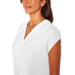 Banana Republic Women's Black Short Sleeve V-Neck Blouse