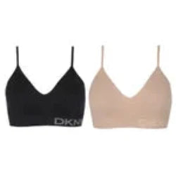 DKNY Ladies’ Seamless Bra 2-Pack – Comfortable Everyday Wireless Bras