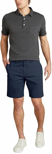 English Laundry Men's Flat Front Shorts | Slim Fit | Stretch Cotton | Casual Summer Style