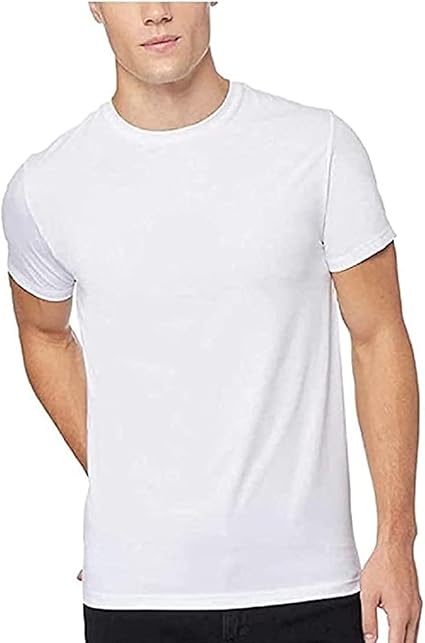 32 Degrees Men’s 3-Pack White Crew Neck T-Shirts - Soft Cotton Blend, Moisture-Wicking, Breathable