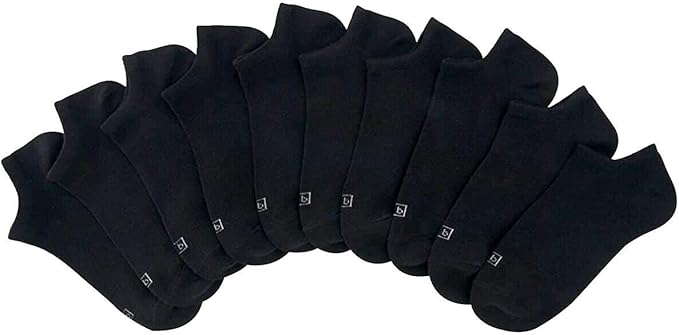 K. Bell Women's Low Cut Ankle Socks, 10 Pairs