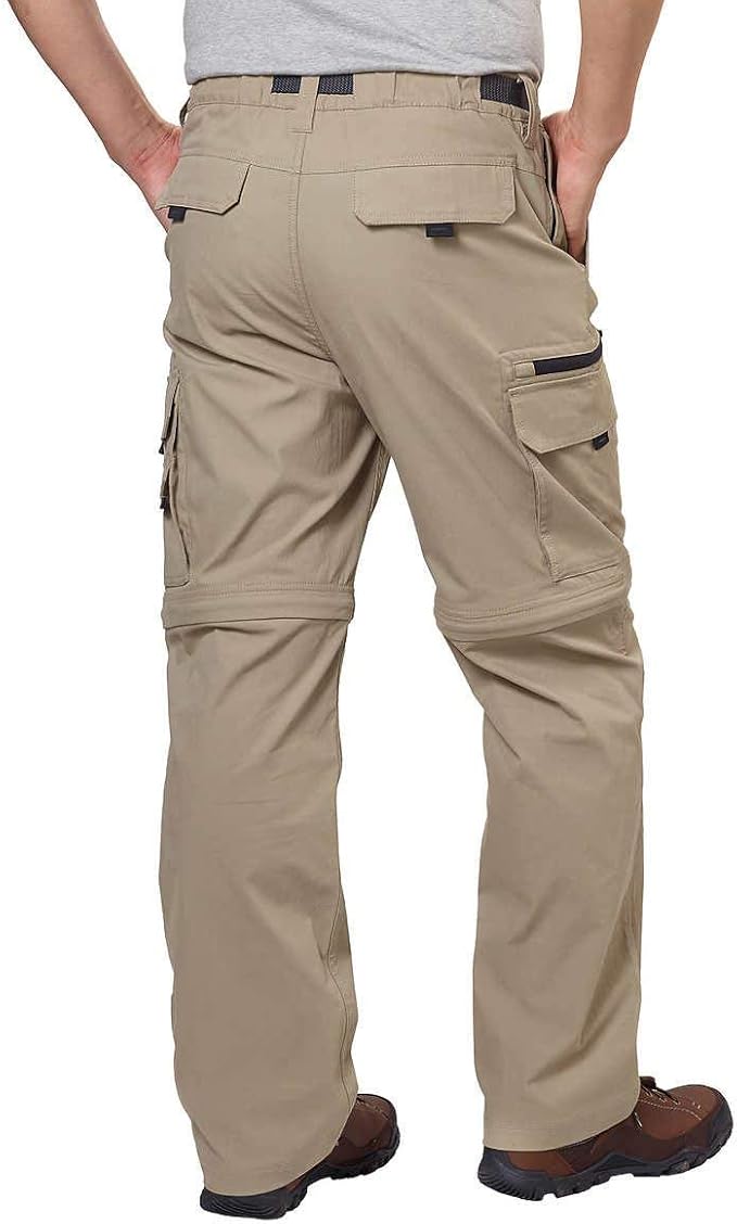 BC Clothing Men's Convertible Pants | Stretch Fabric | Zip-Off Legs | Outdoor & Travel Ready