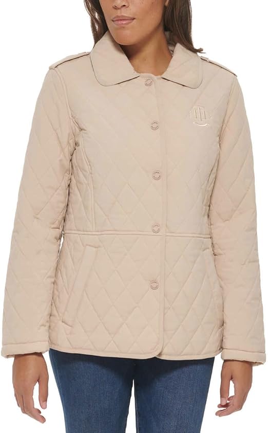 Tommy Hilfiger Women’s Quilted Long Sleeve Jacket - Solid Construction