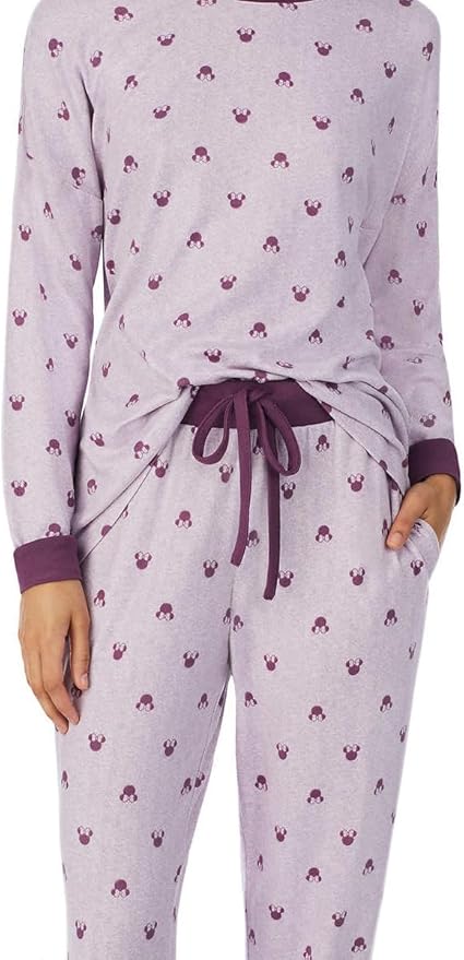 Disney Women's Cozy Character 2-Piece Pajama Set - Minnie Mouse Design