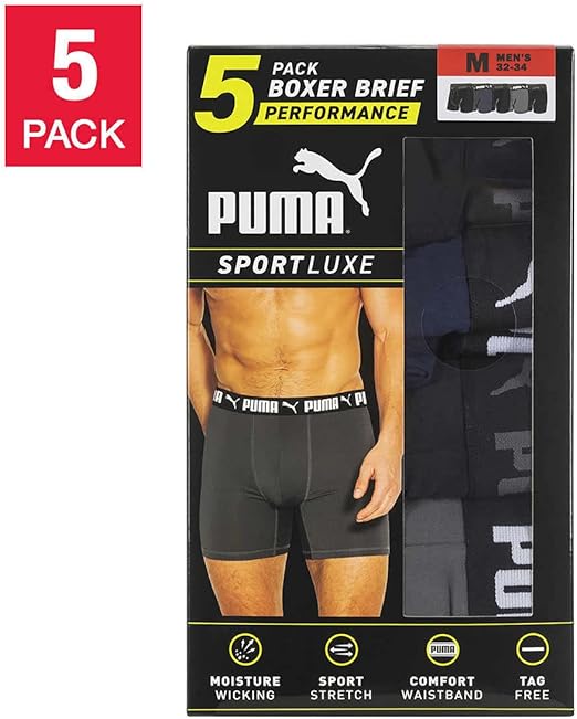 Men’s Breathable Boxer Briefs - Soft Cotton Stretch Underwear with Supportive Fit