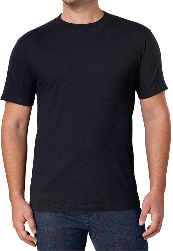 Kirkland Signature Men’s Crew Neck T-Shirts 6-Pack | Soft Cotton | Classic Fit | Everyday Comfort