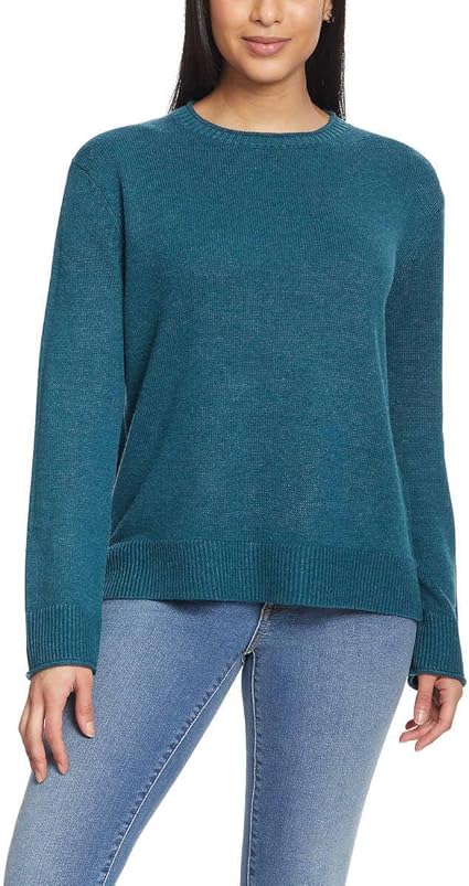 Ella Moss Women's Crewneck Sweater - Soft Knit Long Sleeve Pullover