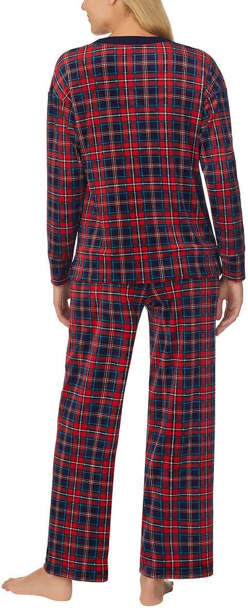 Nautica Women's Cozy Fleece Pajama Set - Soft, Comfortable Sleepwear for Ultimate Relaxation