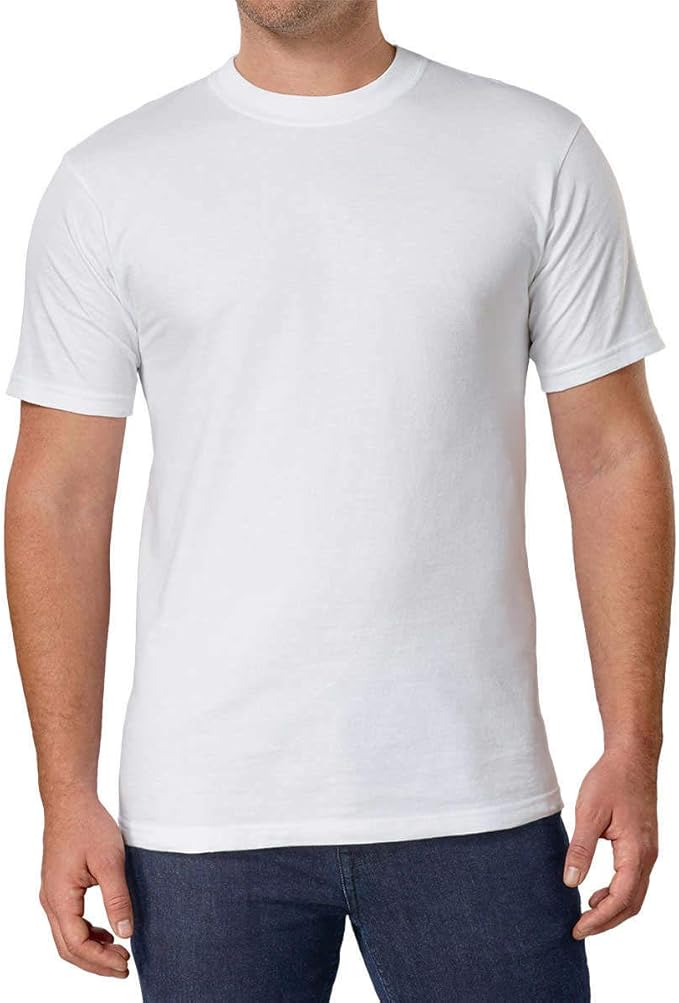 Kirkland Signature Men’s Crew Neck T-Shirts 6-Pack | Soft Cotton | Classic Fit | Everyday Comfort