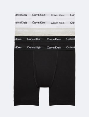 Calvin Klein Men's Black Cotton Boxer Briefs, 3-Pack