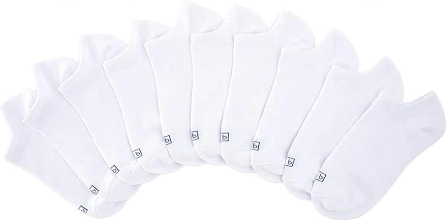 K. Bell Women's Low Cut Ankle Socks, 10 Pairs