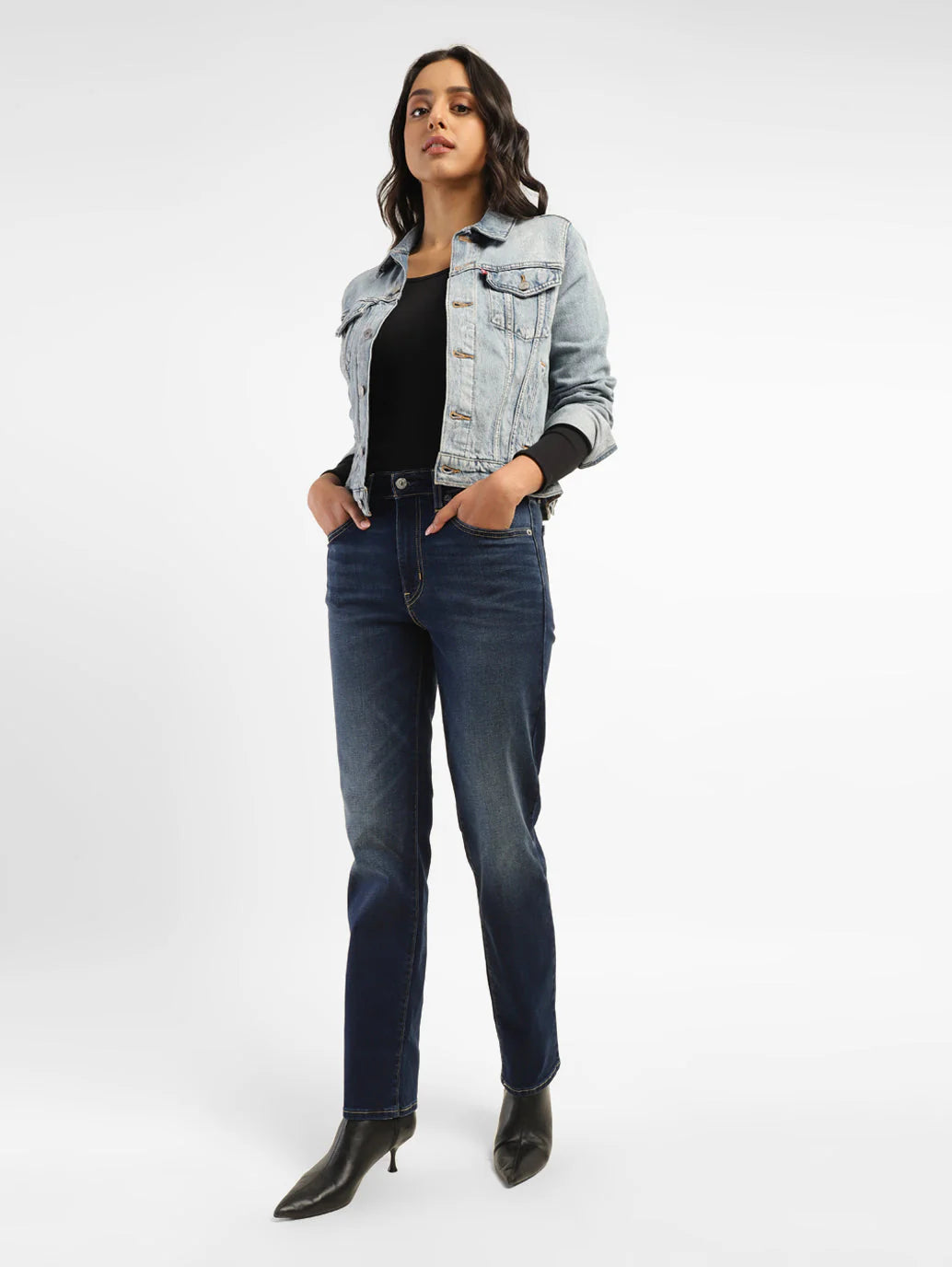 Levi's Women's High-Rise 724 Straight Fit Jeans - Dark Wash