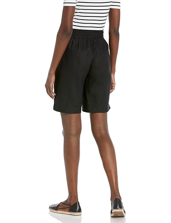 Women's Briggs Pull-On Shorts Linen Rayon Blend Elastic Waist