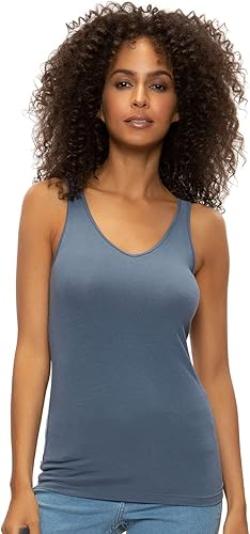 Felina Reversible Cotton Modal Tank Top 4-Pack | Soft & Versatile Summer Essentials | Size L