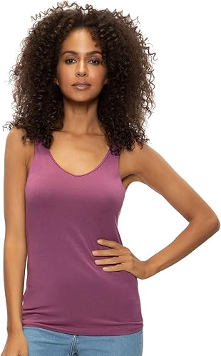 Felina Reversible Cotton Modal Tank Top 4-Pack | Soft & Versatile Summer Essentials | Size S