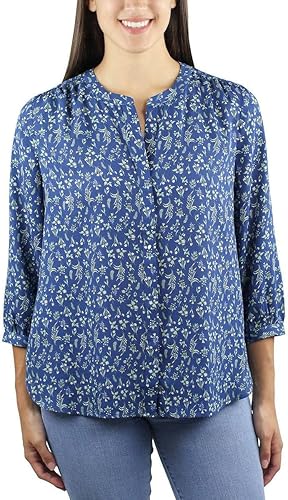 Jachs Girlfriend Ladies' 3/4 Sleeve Blouse – Casual Lightweight Women's Top