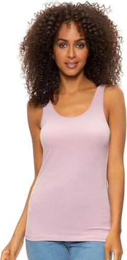 Felina Reversible Cotton Modal Tank Top 4-Pack | Soft & Versatile Summer Essentials | Size L