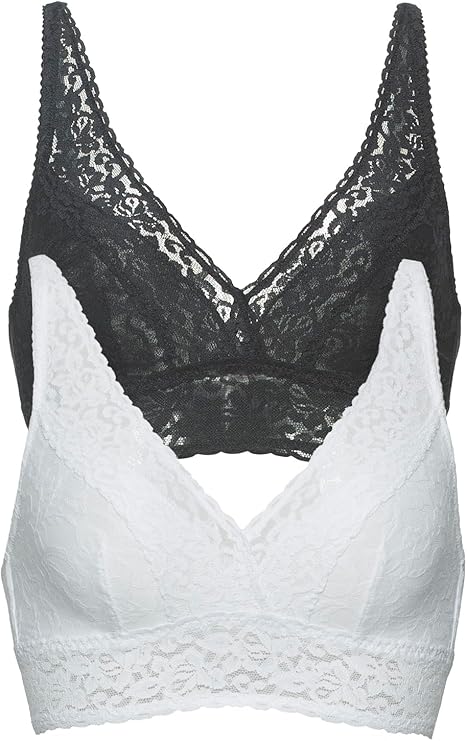 Felina Women's 2-Pack Lace Bralette - Racerback