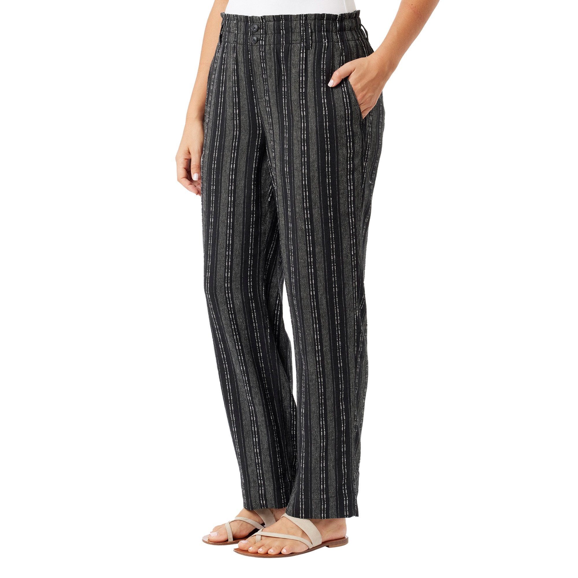 Briggs Women's Linen Blend Pull-On Pant - Comfortable & Stylish Lightweight Trousers