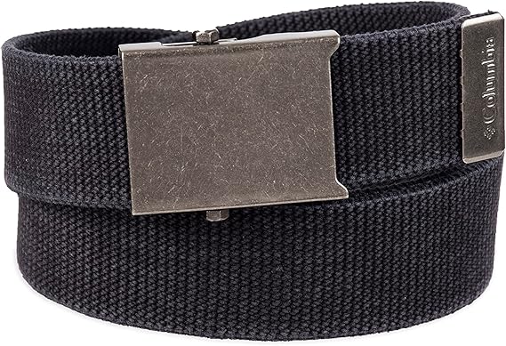 Columbia Men's Military-Style Web Belt | Adjustable Fit | Durable Canvas | Casual & Outdoor Use