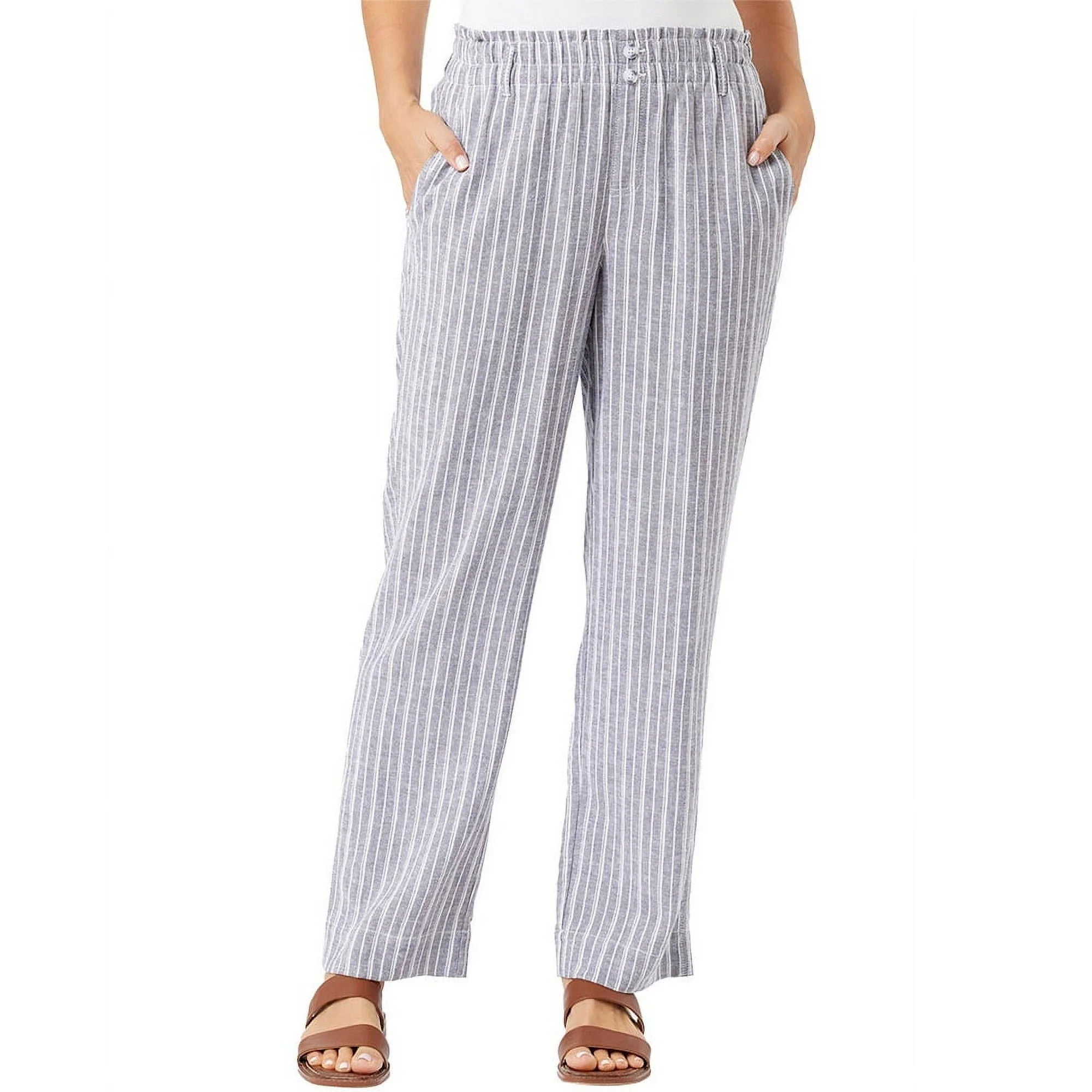 Briggs Women's Linen Blend Pull-On Pant - Comfortable & Stylish Lightweight Trousers