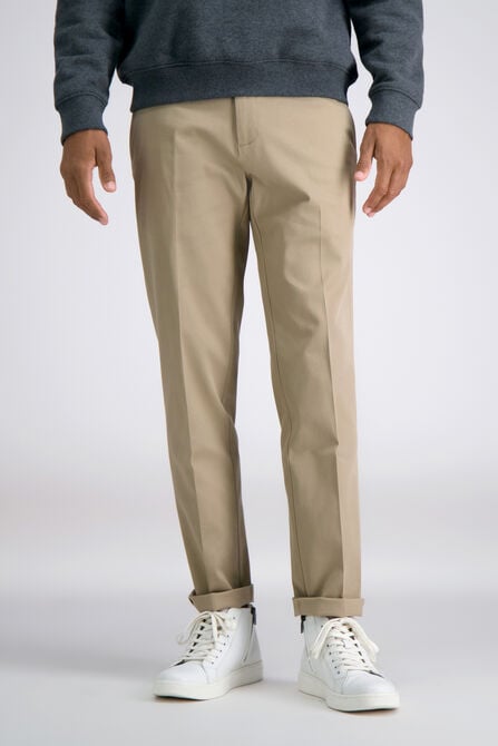 Haggar Men's Flex Dress Pants - Classic Fit, Stretch Waistband, Flat Front, Hook & Bar Closure