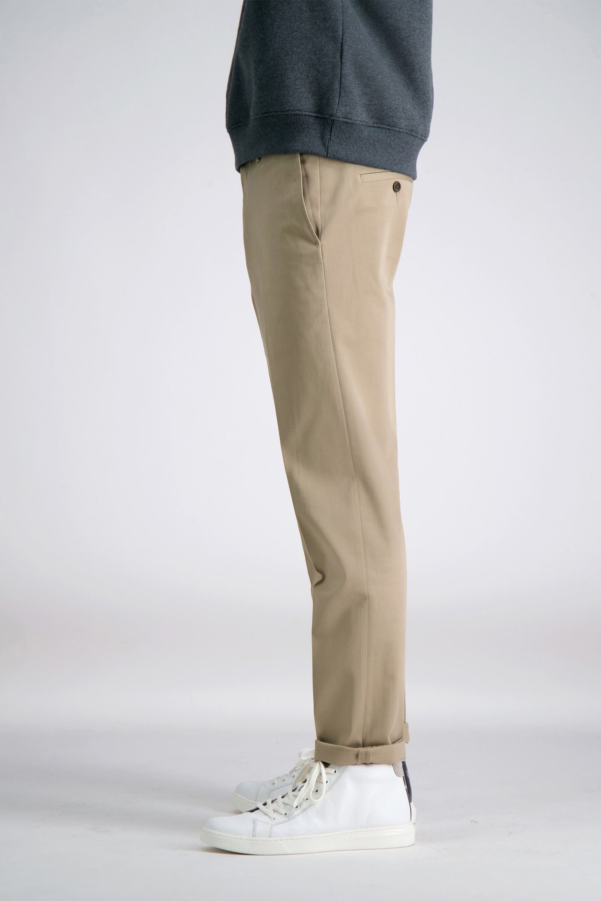 Haggar Men's Flex Dress Pants - Classic Fit, Stretch Waistband, Flat Front, Hook & Bar Closure